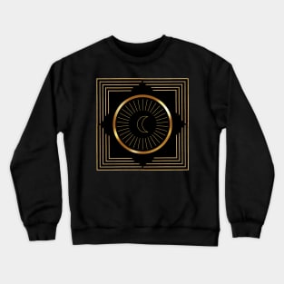 Mystic Golden Moon Circle Crewneck Sweatshirt